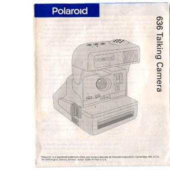 Vintage Polaroid One Step Talking Instant Film Camera 600 Film w/ Box,  Manual 74100194518